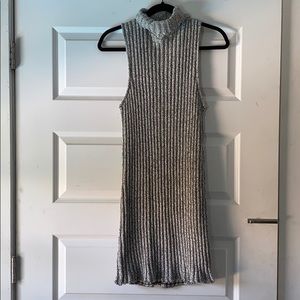 KNIT TURTLENECK MINI DRESS